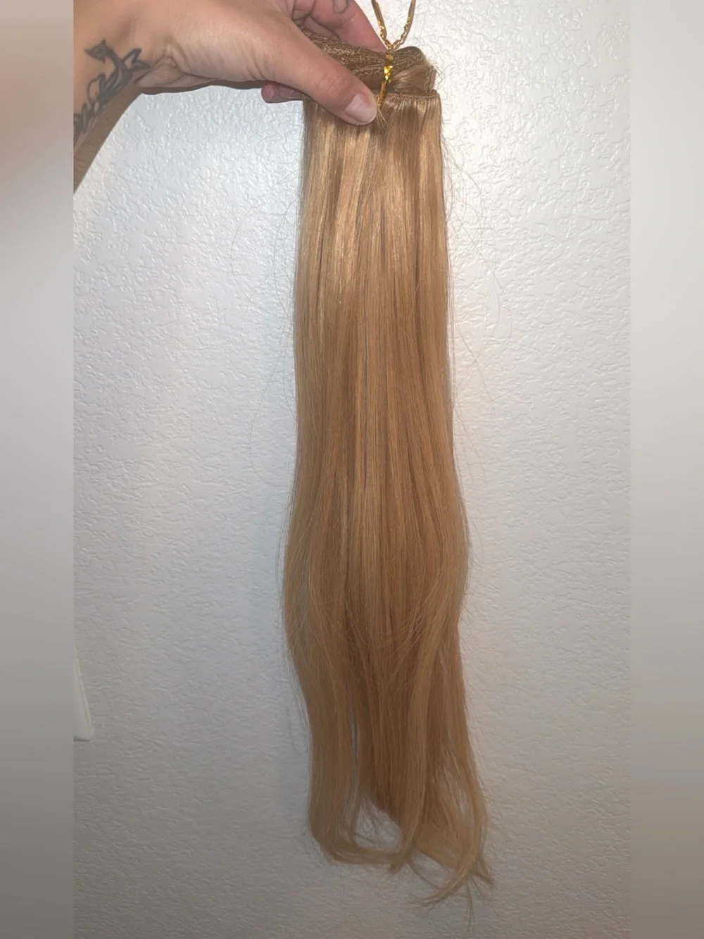 Clip In Hair Extensions 100% Human Hair #27 Honey Blonde, 22 inch 120g